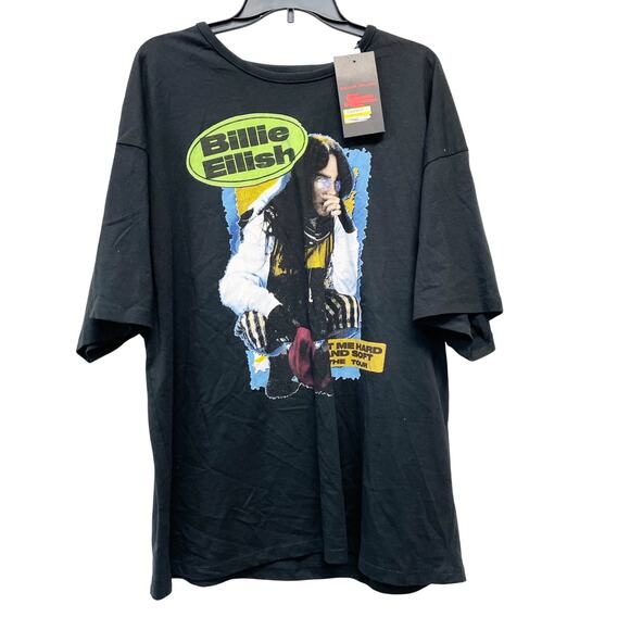 Billie Eilish Hit Me Hard & Soft Tour T Shirt Black 2024-2025 Size XXL - Picture 1 of 4